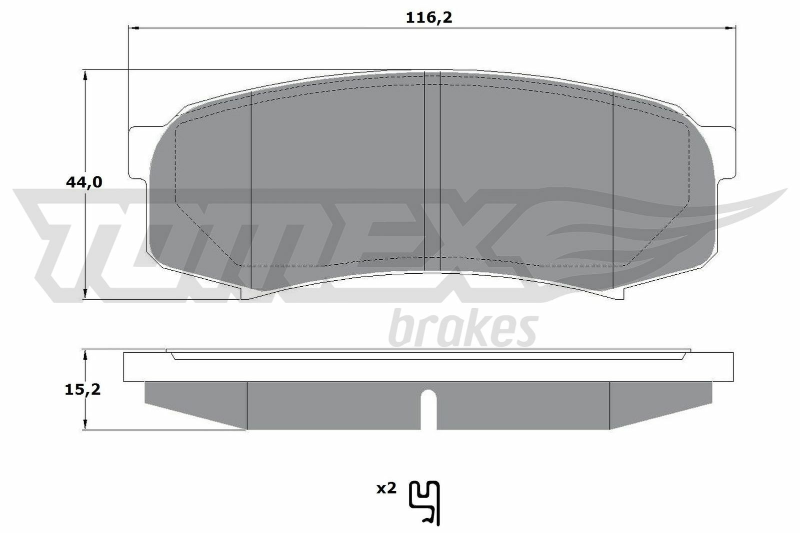 Sada brzdových destiček, kotoučová brzda TOMEX Brakes